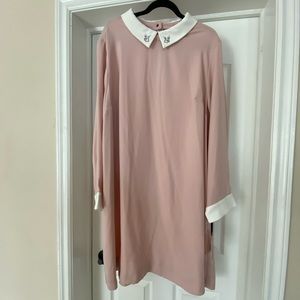 Bunny Collar Blush Shift Dress